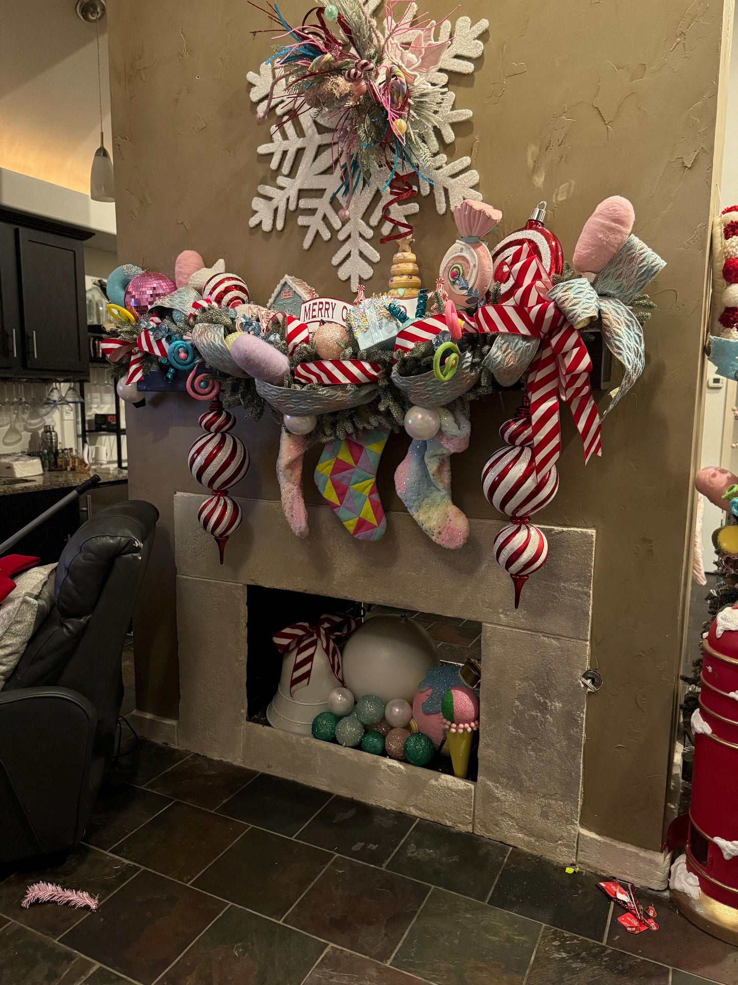 Custom Christmas Garland for Mantle, sideboard or front door. 6ft or 9ft made to order to match your theme