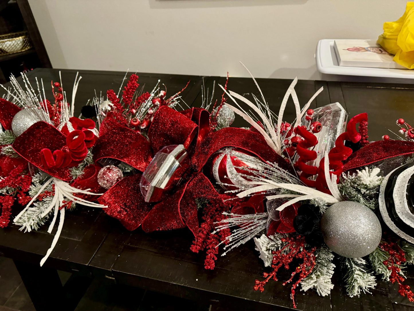 Custom Christmas Garland for Mantle, sideboard or front door. 6ft or 9ft made to order to match your theme
