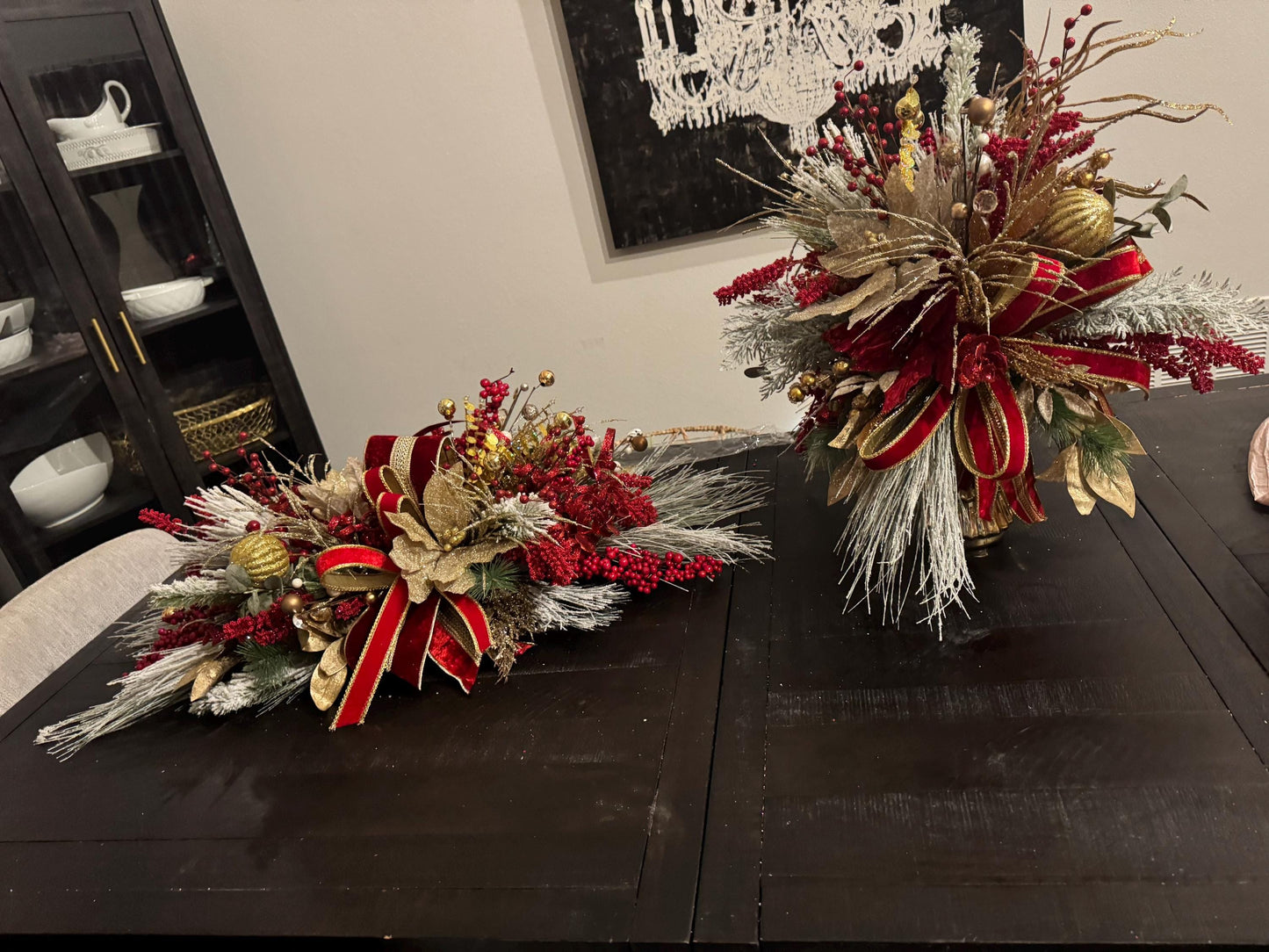 Custom Christmas Centerpiece for table 24" made to order to match your theme.
