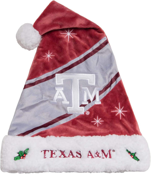 FOCO NCAA Team Logo High End Holiday Santa Cap Hat