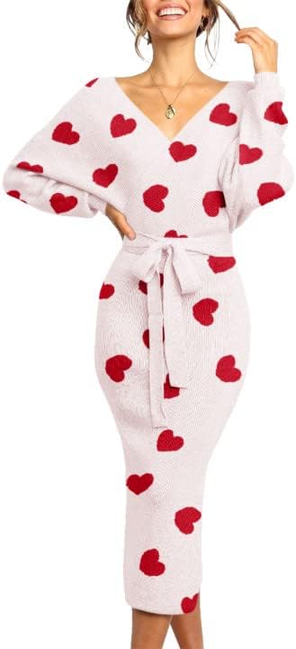 Elevate Your Style with the Chang Yun Women's Long Maxi Sweater Dress - Sexy Wrap Batwing V Neck, Open Back, and Bodycon Fit with Belt