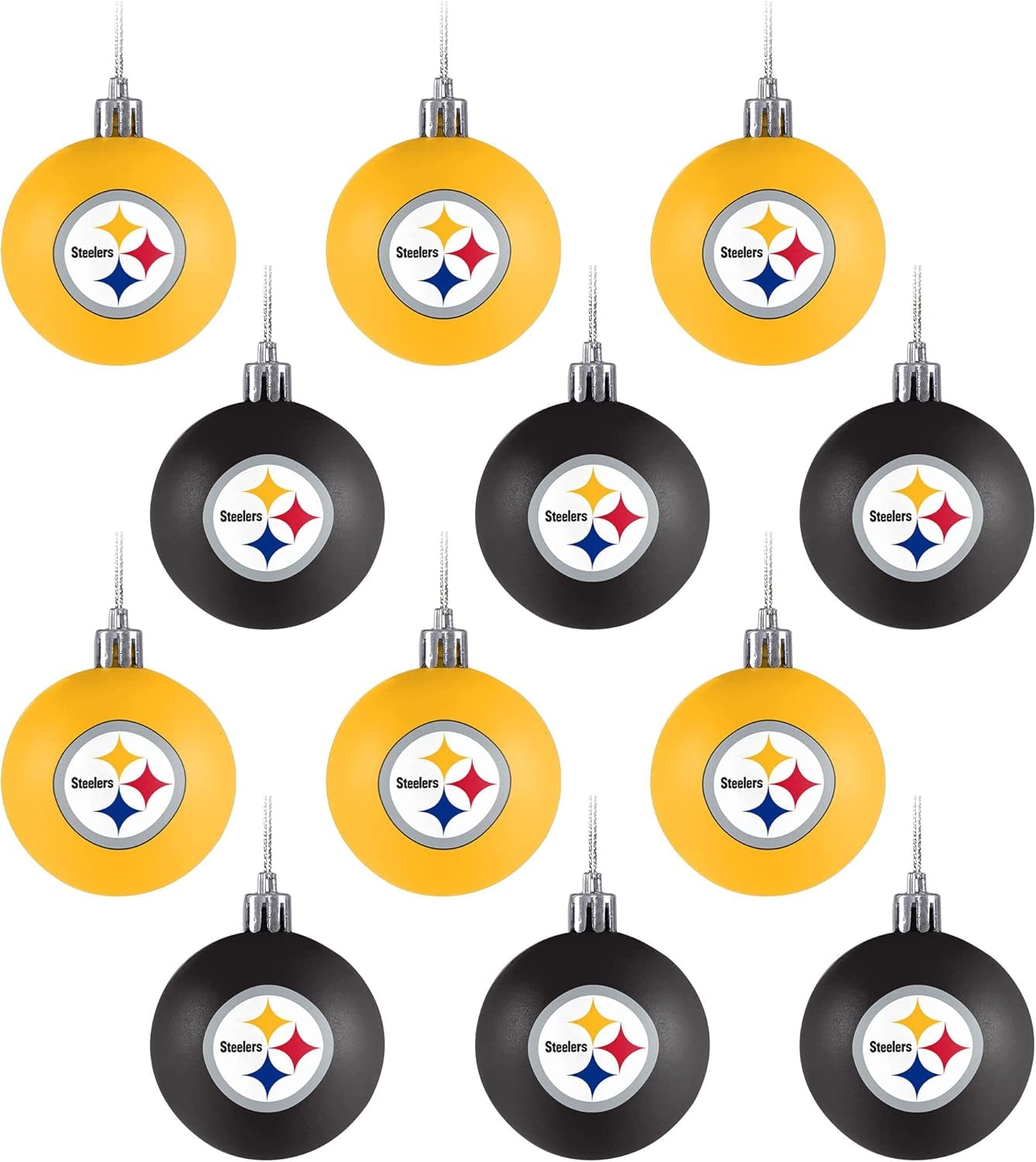 Foco NFL Team Logo 12-Pack Ball Hanging Tree Holiday Ornament Set