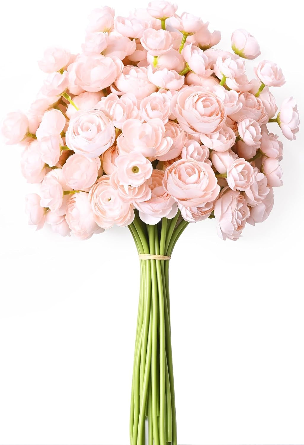 Waipfaru Ranunculus Artificial Flowers, 18Pcs 14In Fake Peonies Artificial Flowers, White Faux Flower for Vase Silk Flower Real Touch Faux Peony Bulk for DIY Wedding Bouquet Home Bridal Shower Decor