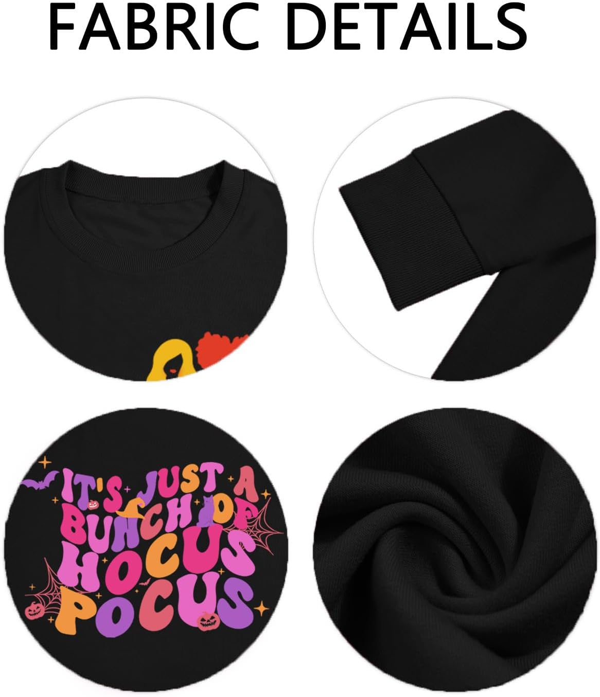 Halloween Sweatshirt for Women Witch Graphic Sweatshirts Spooky Season Crewneck Fall Pullover Tops
