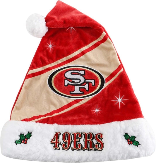 Foco NFL Team Logo High End Holiday Santa Cap Hat