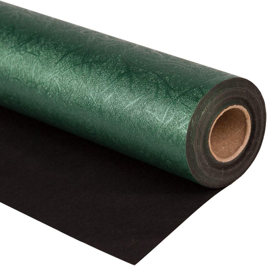 WRAPAHOLIC 30 Inch Green Wrapping Paper Roll - Jumbo Roll Reversible Green and Black for Birthday, Holiday, Wedding, Baby Shower Wrap - 30 Inch X 16.5 Feet