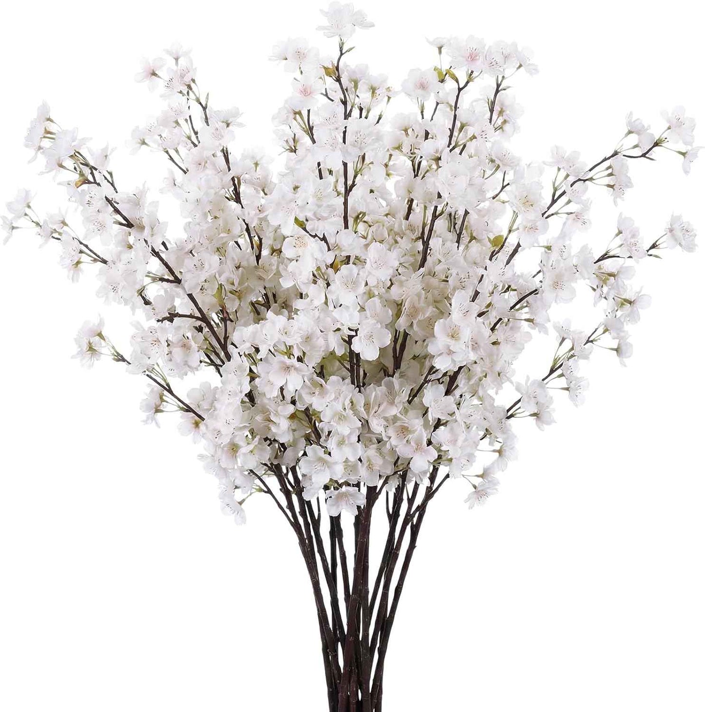 Giegxin 8 Pcs Silk Cherry Blossom Branches Cherry Blossom Tree Stems Long Stem Artificial Flowers for Tall Vase Flowers for Home Wedding Vase Floral Arrangements (Pink,39.4")