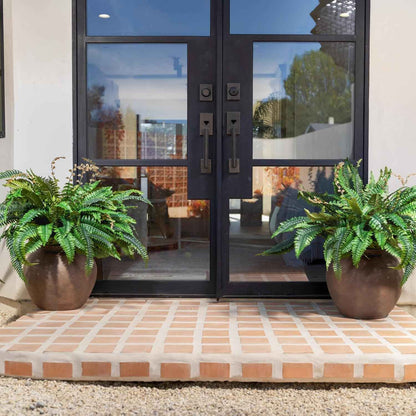 108 Branches Artificial Ferns for Home Decor - Large 50" Set of 2 Faux Boston Ferns for Outdoor Planters and Garden Decor