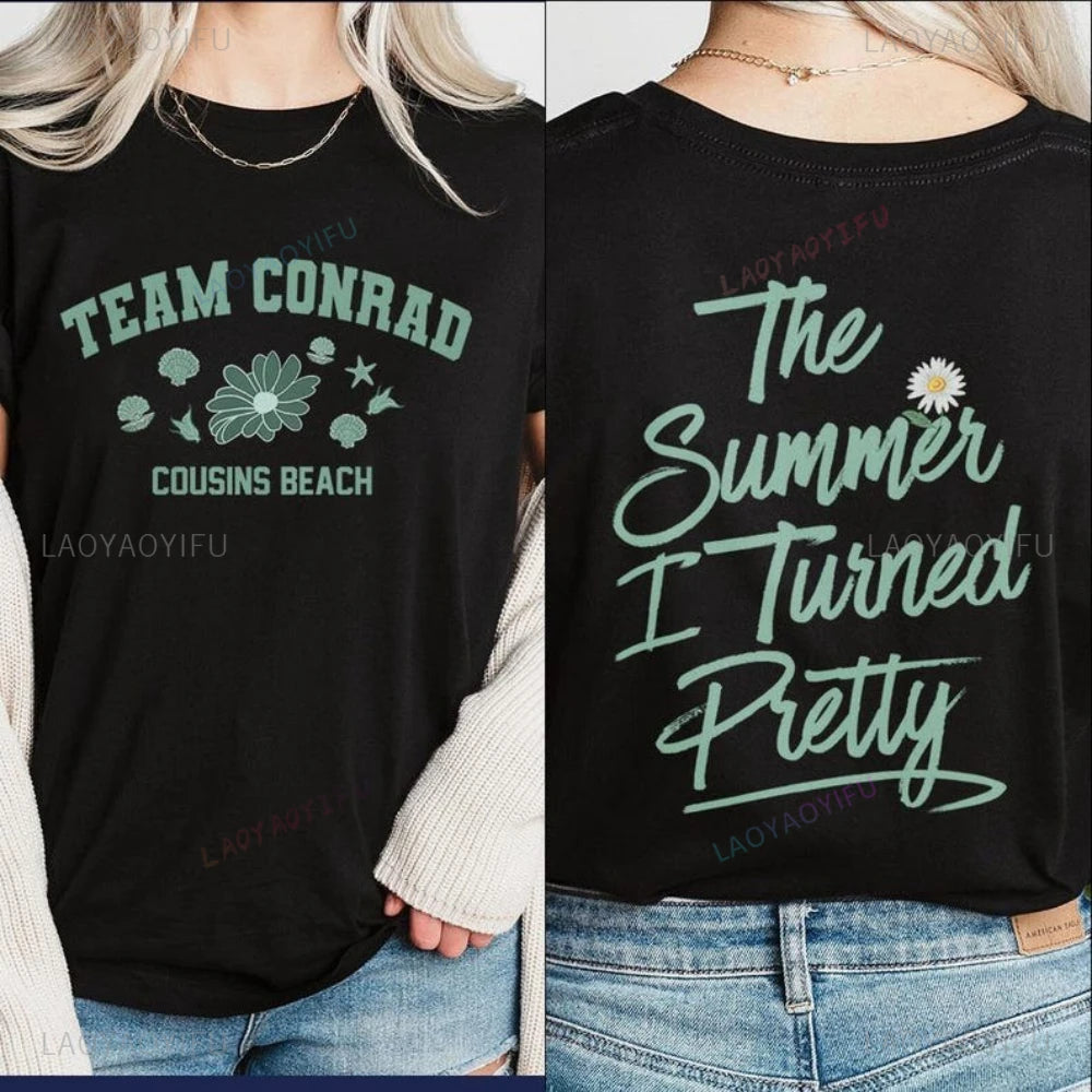 The Summer I Turned Pretty Graphic T Shirts We Will Always Have Summer Cousins Beach Woman Man Cotton T-Shirt Streetwear Casual