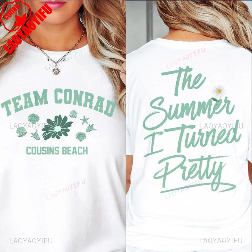 The Summer I Turned Pretty Graphic T Shirts We Will Always Have Summer Cousins Beach Woman Man Cotton T-Shirt Streetwear Casual