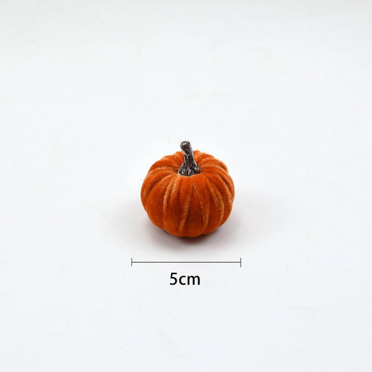 Halloween Velvet Pumpkin Set Artificial Pumpkin Decorations Fall Pumpkin Foam Ornaments for Home Holiday Decorations