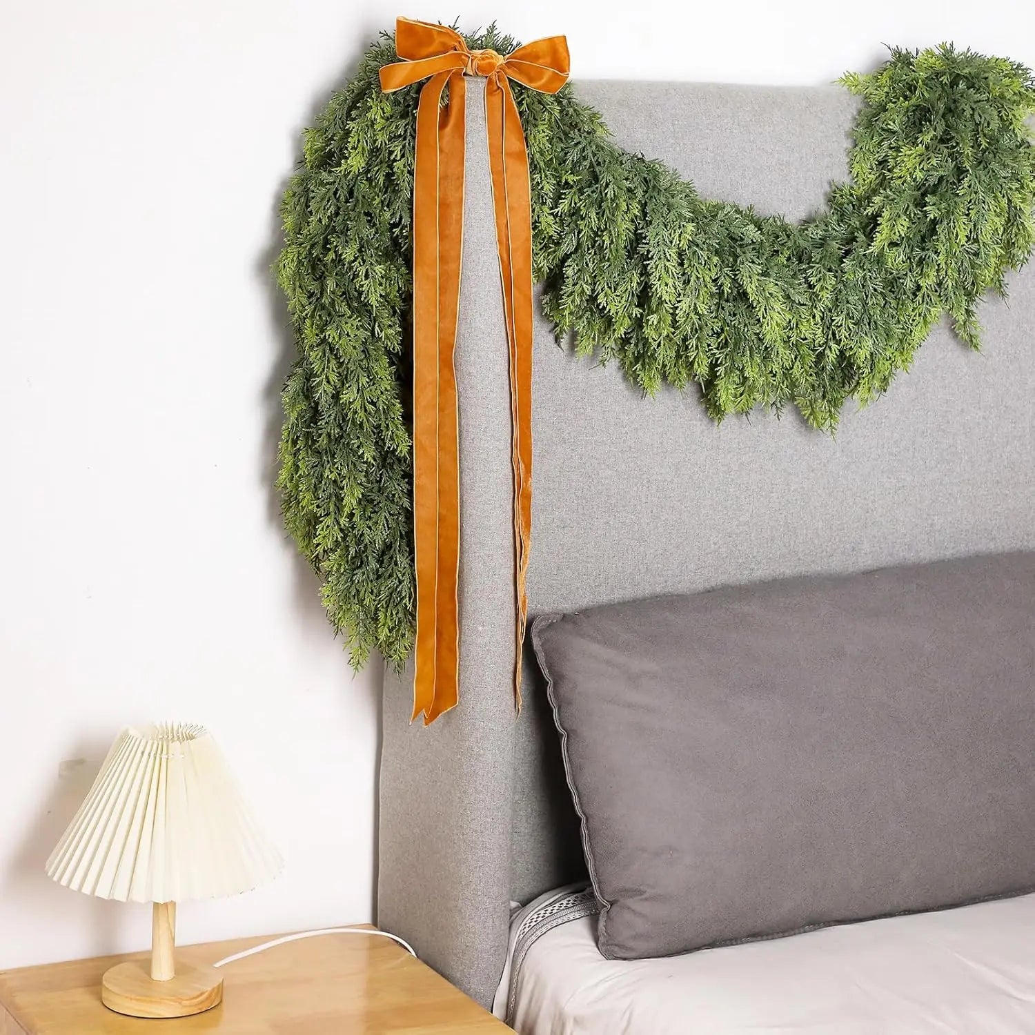 6/9Ft Christmas Cedar Garland Artificial Realistic Soft and Thickness Green Faux Pine Vine for Home Fireplace Holiday Decoration