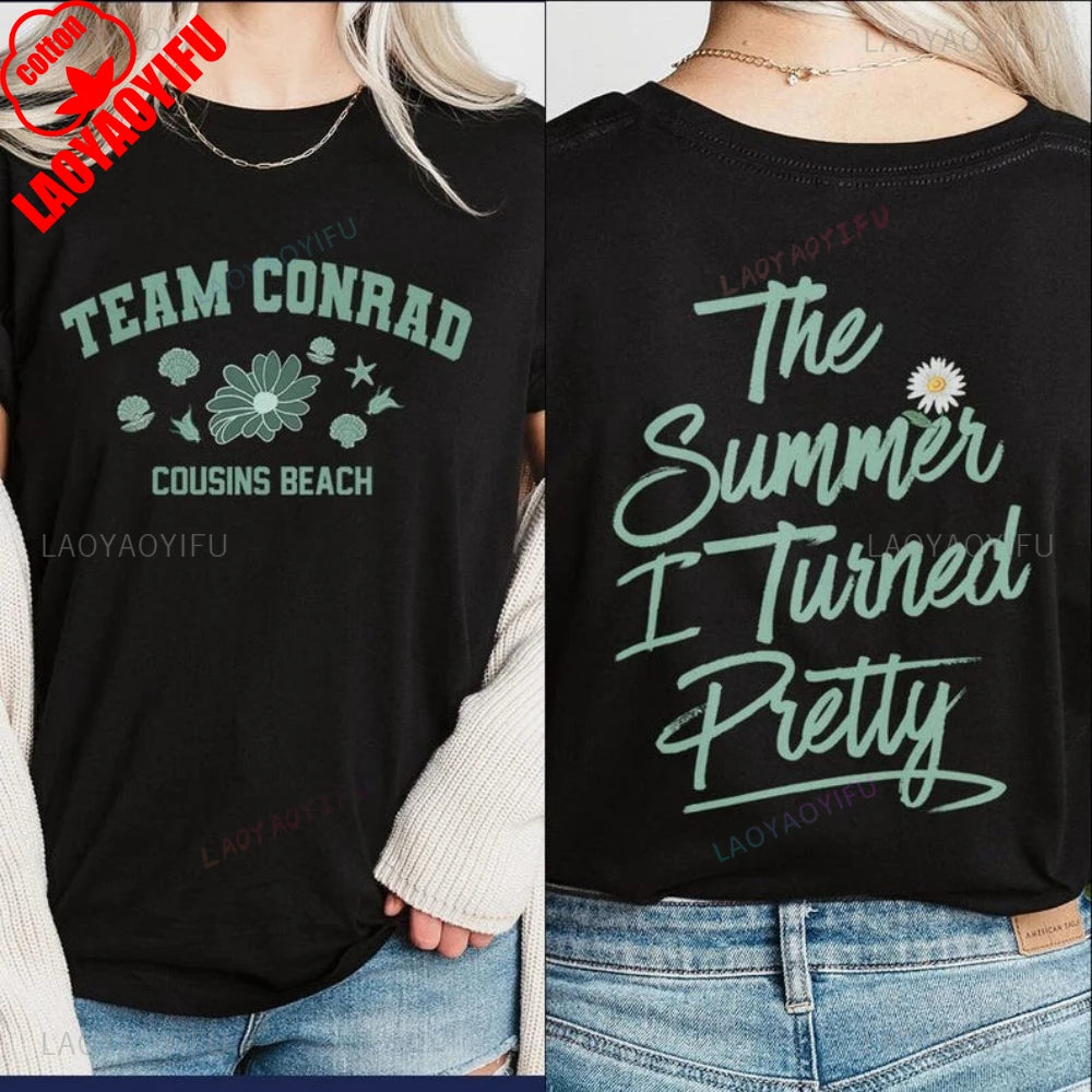 The Summer I Turned Pretty Graphic T Shirts We Will Always Have Summer Cousins Beach Woman Man Cotton T-Shirt Streetwear Casual