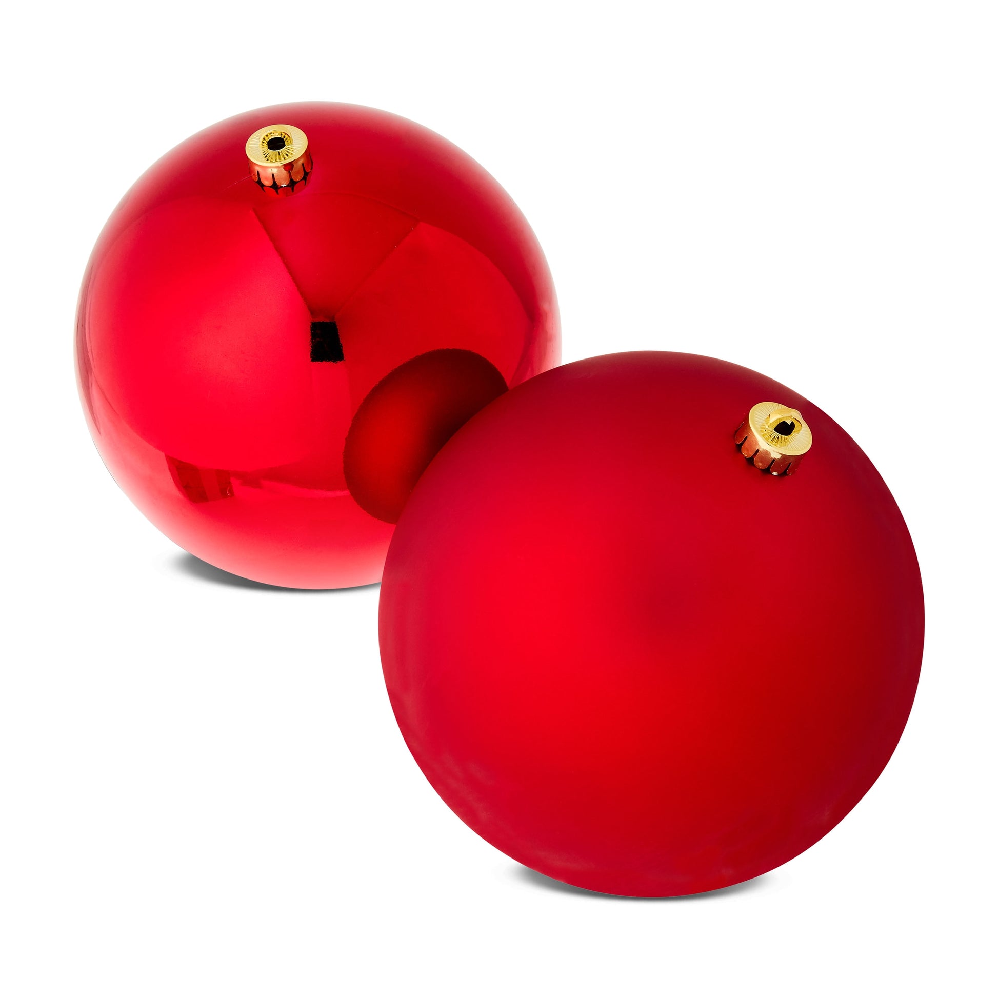 2-Count Red Jumbo Shatterproof Christmas Ornaments, 7.8 In, by Holiday Time