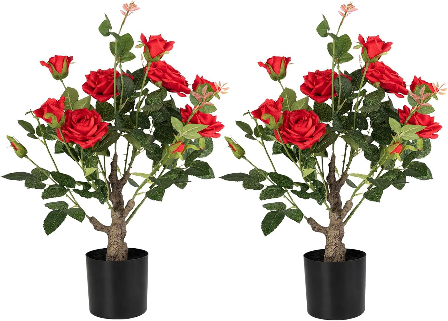 Artificial Camellia Tree, 3FT Yellow Fake Tree Blooming Camellia Flower Plant for Spring Home Front Door Outdoor Indoor Decoration