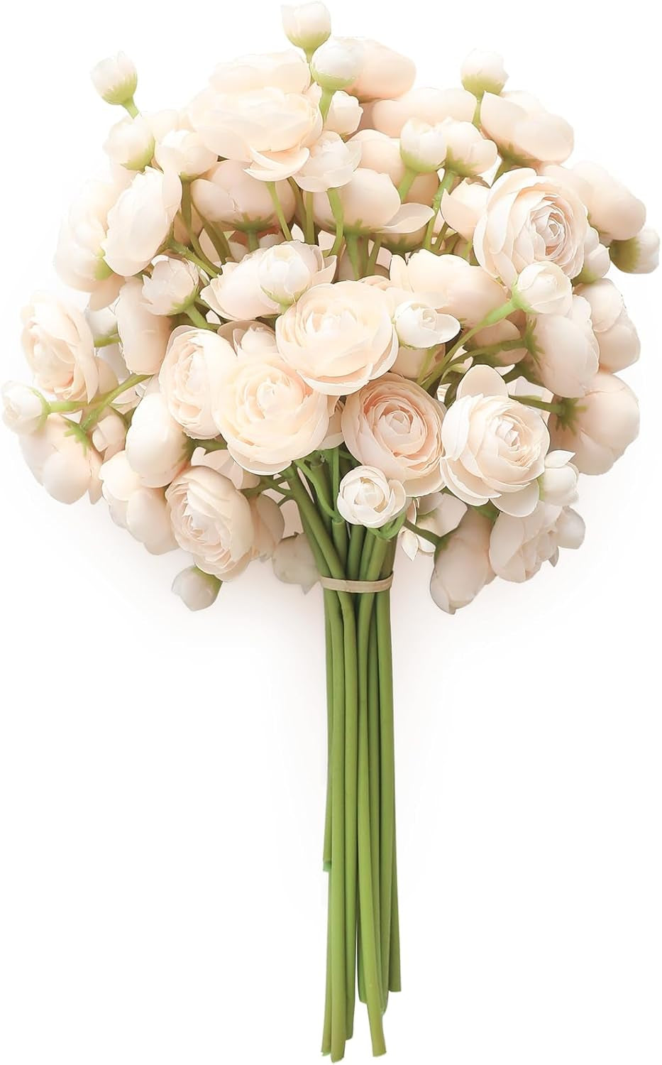 Floroom Ranunculus Artificial Flowers 18 Pcs Taupe Brown Faux Silk Mini Ranunculus Bulk Fake Wedding Filler Flowers for DIY Bouquets, Centerpieces, Bridal Shower Decorations & Arrangements