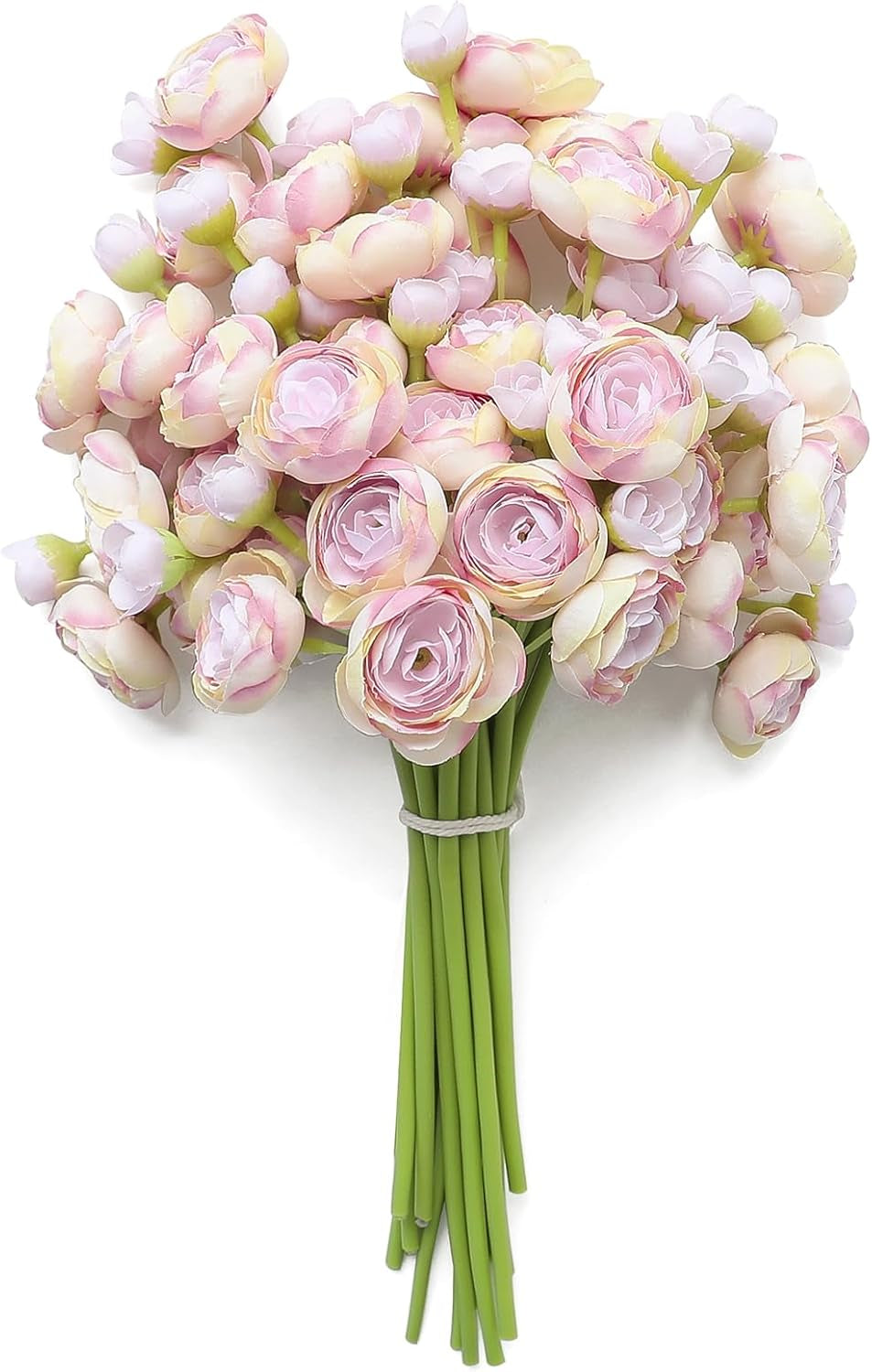Floroom Ranunculus Artificial Flowers 18 Pcs Taupe Brown Faux Silk Mini Ranunculus Bulk Fake Wedding Filler Flowers for DIY Bouquets, Centerpieces, Bridal Shower Decorations & Arrangements