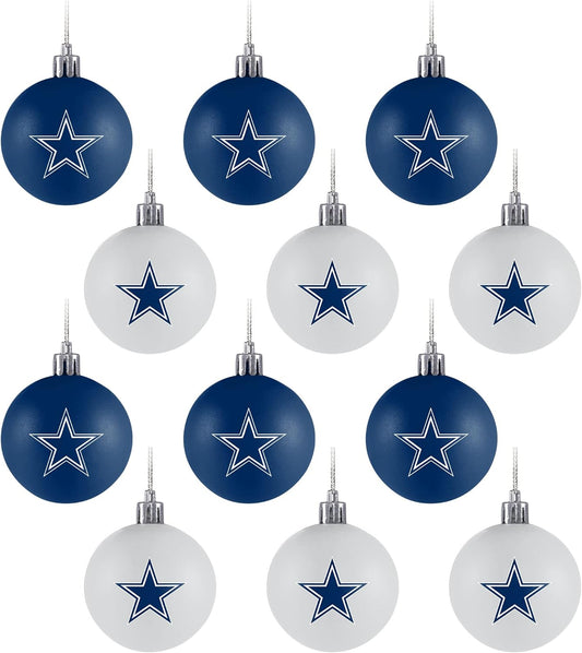 Foco NFL Team Logo 12-Pack Ball Hanging Tree Holiday Ornament Set