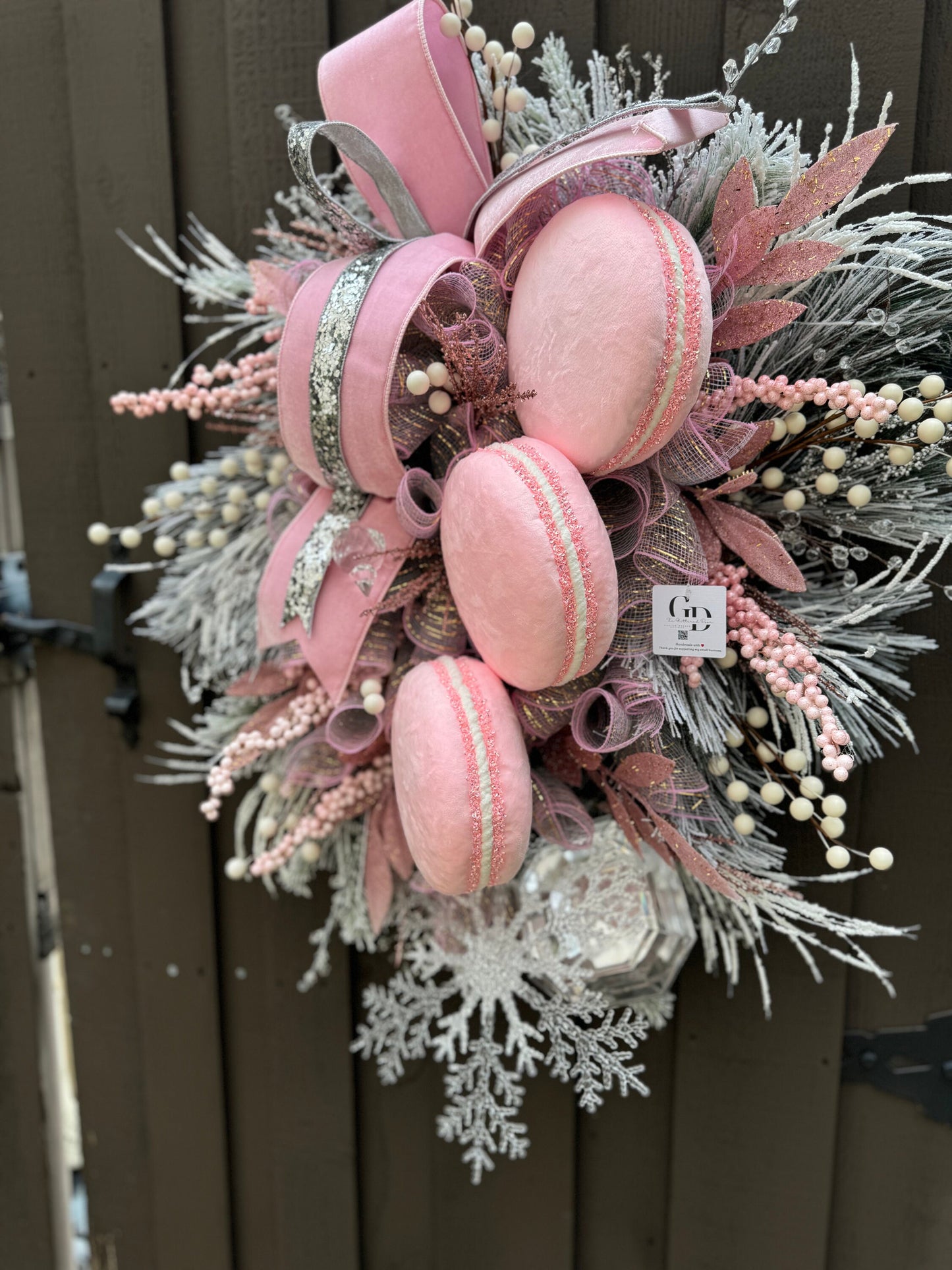 Pink Winter XL Wreath Glam Jewel Ornament wreath Pastel Candy Holiday wreath. Elegant Holiday decor Winter Door Decor Candyland Decor