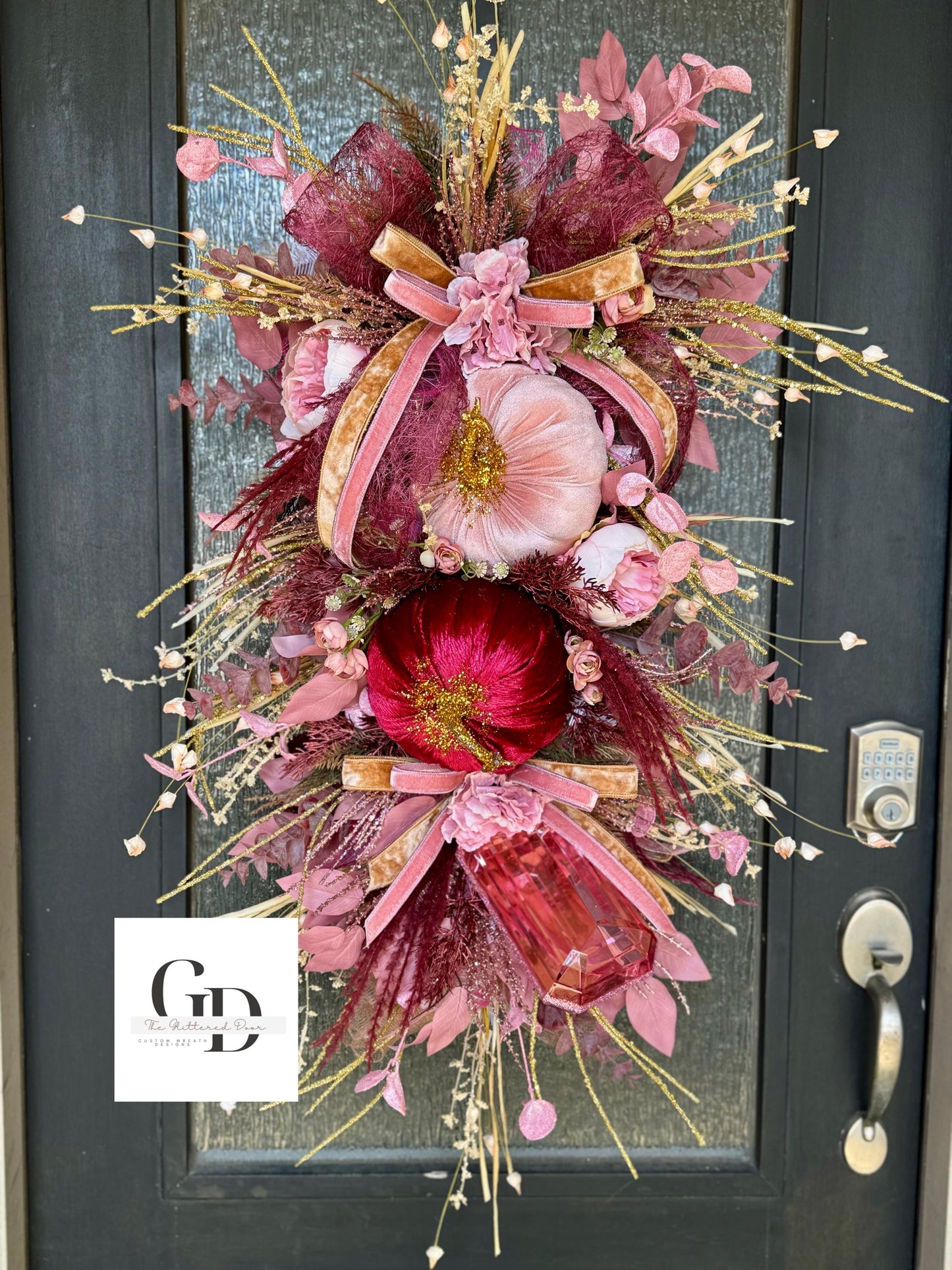 Custom Fall Swag Wreath Pumpkin Wreath Fall Front door Decor XL oversized wreath Thanksgiving wreath Thanksgiving decor Made to Order
