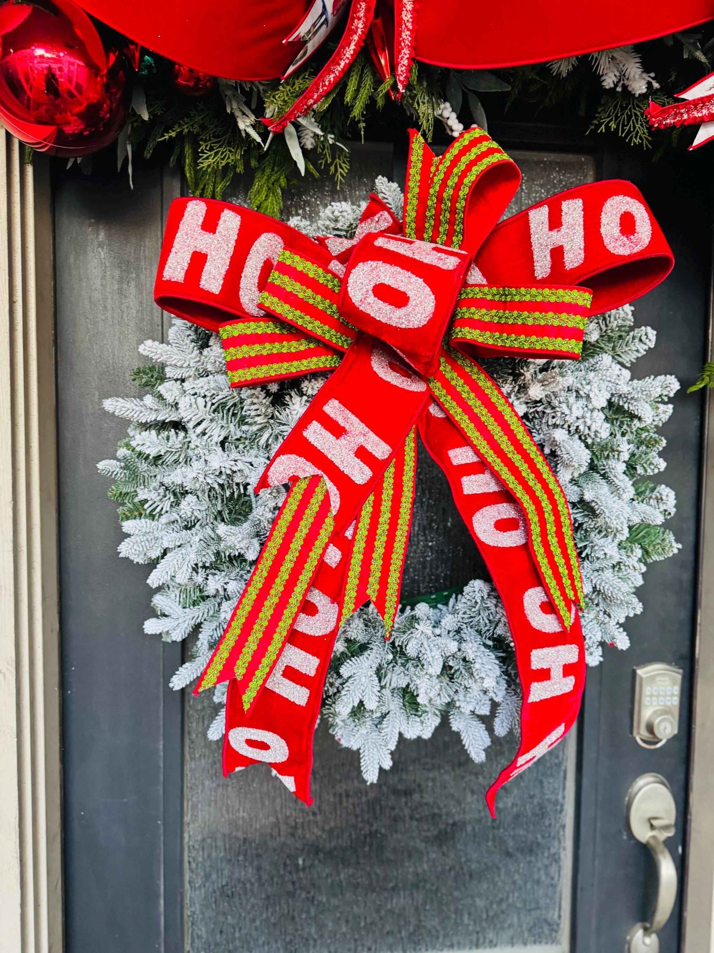 Handmade bows with designer ribbon. Christmas Bows. Bows for decorating. Luxury Holiday Tree Topper bows.