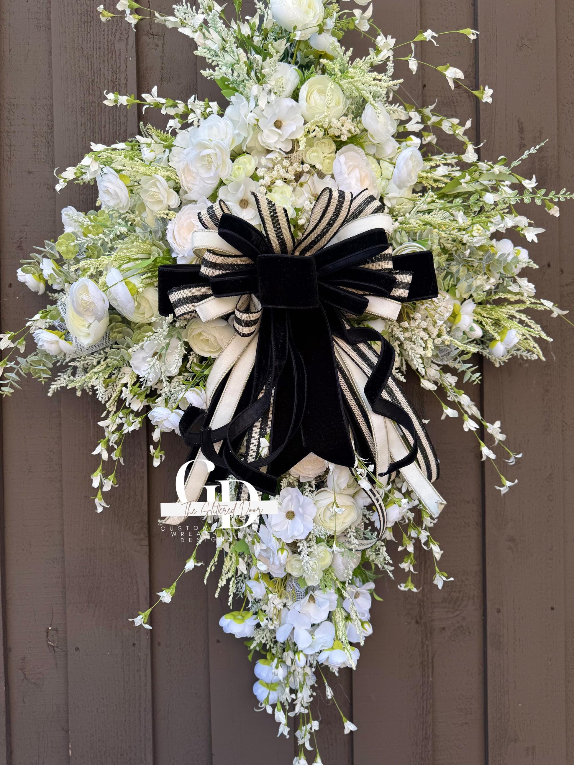 Easter Swag Cross Wreath Oversized cross shaped floral wreath Elegant Religous Decor for front door Easter Decor Christian gifts