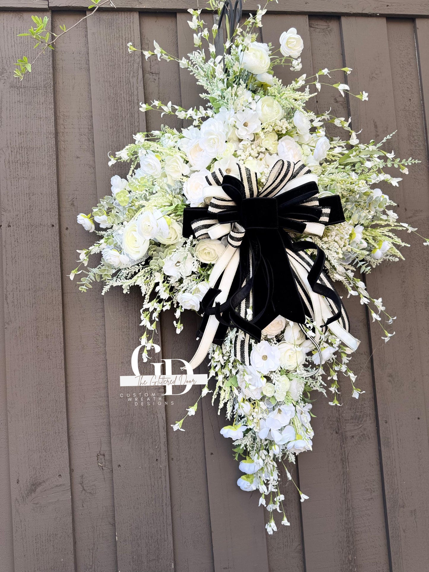 Easter Swag Cross Wreath Oversized cross shaped floral wreath Elegant Religous Decor for front door Easter Decor Christian gifts