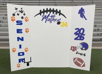Graduation Photo Display Board - Hand-Painted Presentation Board for Senior Night and Signing Day 2026 Custom Made Grad Party