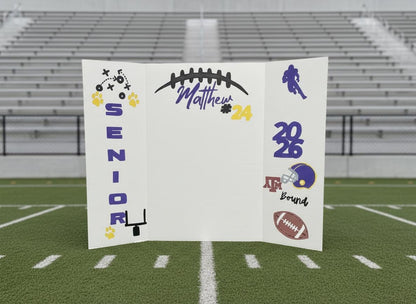Graduation Photo Display Board - Hand-Painted Presentation Board for Senior Night and Signing Day 2026 Custom Made Grad Party