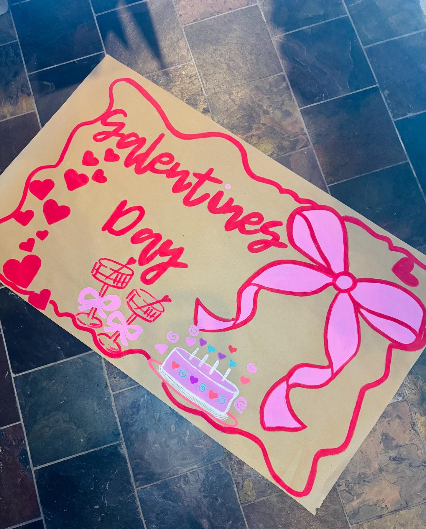 Hand Painted Custom Celebration Banner: Birthday, Galentine's Day
