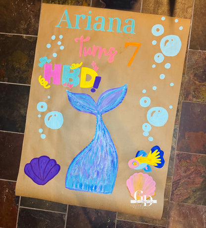 Hand Painted Custom Celebration Banner: Birthday, Galentine's Day