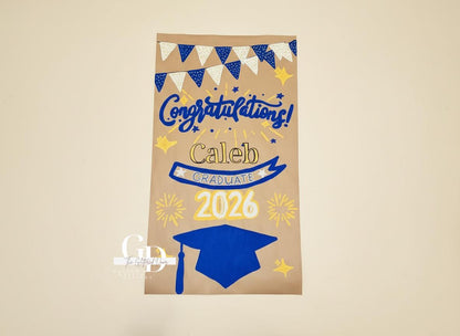 Graduation Hand Painted Banner - Custom Made Party Decor for Graduate 2026
