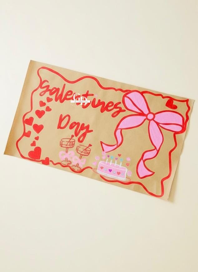 Hand Painted Custom Celebration Banner: Birthday, Galentine's Day