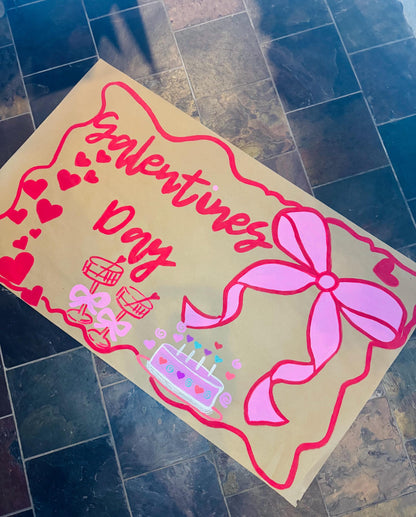 Hand Painted Custom Celebration Banner: Birthday, Galentine's Day