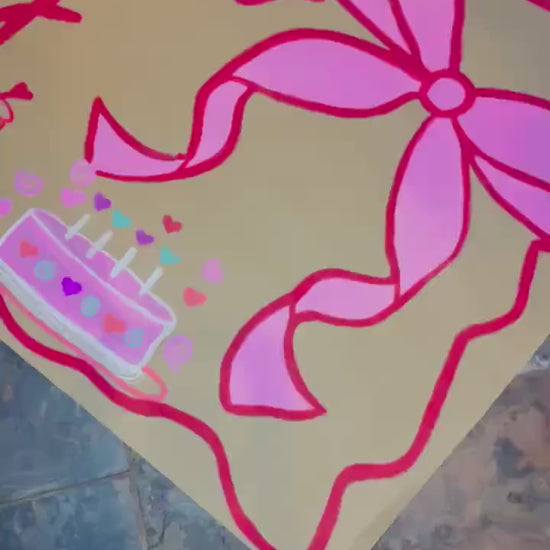 Hand Painted Custom Celebration Banner: Birthday, Galentine's Day
