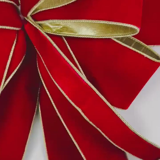 Handmade bows with designer ribbon. Christmas Bows. Bows for decorating. Luxury Holiday Tree Topper bows.