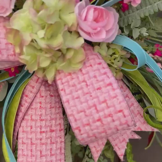Bright Spring Moss Wreath for Front Door Spring Statement Floral wreath for door Spring wreath bright spring florals