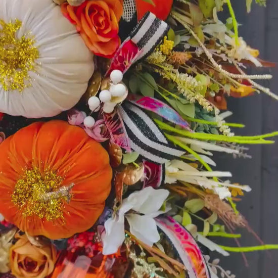 Custom Fall Swag Wreath Pumpkin Wreath Fall Front door Decor XL oversized wreath Thanksgiving wreath Thanksgiving decor Made to Order