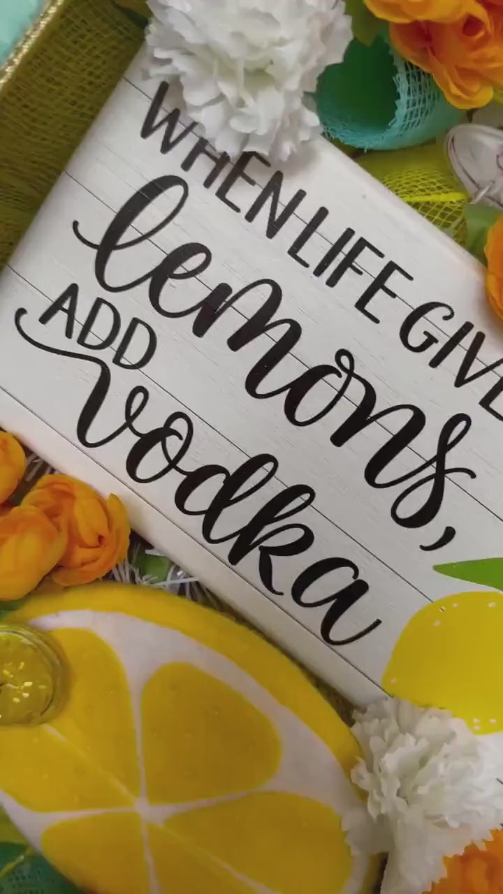 Lemon Summer Wreath: XL Front Door Party Decor