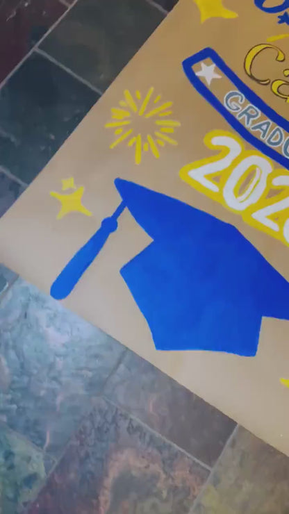 Graduation Hand Painted Banner Party decor for graduate 2026 graduation custom made